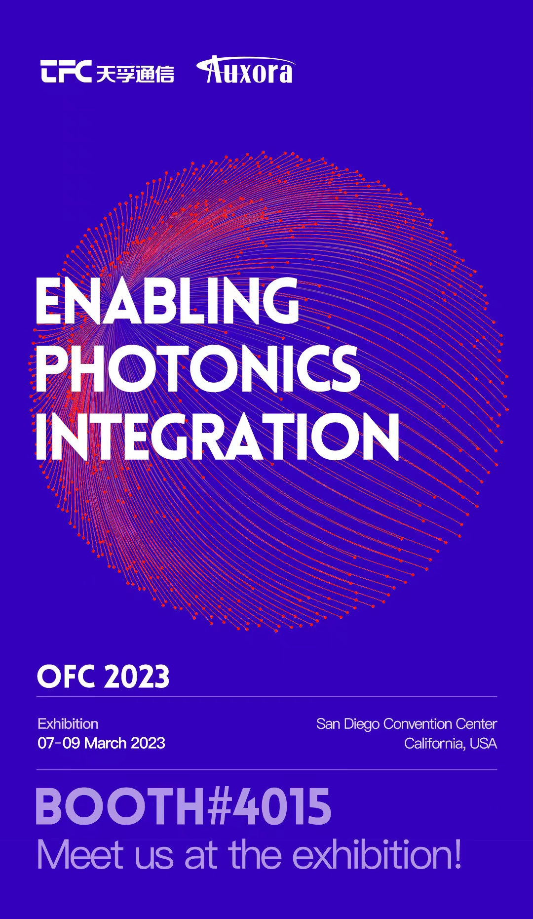 【OFC2023】437ccm必赢国际携光器件整体解决计划参展 助力光子集成